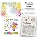 Polkadoodles Colour & Create Funky Daisy Smile 2-in-1 Creative Stencil (PD8708)