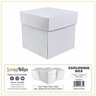 ScrapBoys Exploding box - wit - 3 st - 300 grm SB-EBW-01 10x10x10 cm