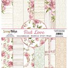 ScrapBoys First Love paperset 12 vl+cut out elements-DZ  190gr 30,5x30,5cm    