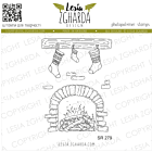 Lesia Zgharda Design Stamp Set "Festive Fireplace with Stockings"