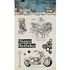 Studio Light Clear Stamp Gears & Bikes Gearhead's Workshop nr.673 SL-GW-STAMP673 97,6x142mm