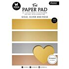 Studio Light Foil Paper Pad Gold, silver and rose Ess. nr.210 SL-ES-PP210 148x210x10mm 