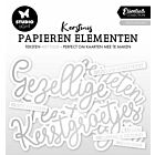 Studio Light Paper Elements Silver Kerstwensen Essentials nr.18 140x150x2mm