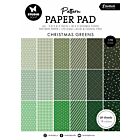 Studio Light Pattern Paper Pad Christmas greens Essent. nr.208 SL-ES-PPP208 148x210mm 