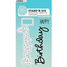 Studio Light Stamp & Cutting Die Happy birthday Sweet Stories nr.80 SL-SS-SCD80 106x36mm