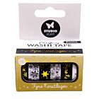 Studio Light Washi tape Black/white - NL - Gold Essentials nr.25 63x37x76mm