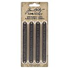 Tim Holtz Idea-Ology Metal Word Plaques 4/Pkg Large