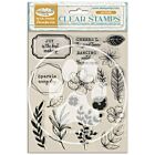 Stamperia Masquerade Clear Stamps Flowers And Labels (WTK214)