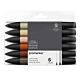 Winsor & Newton Promarker Set 6 Stuks Earth Tones