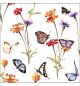 Servet 33x33cm Butterfly garden white