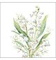 Servet 33x33cm Lily of the valley white