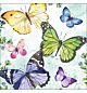 Servet 33x33cm Fluttering butterflies pink