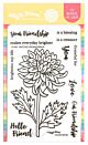 Waffle Flower Sketched Chrysanthemum Stamp Set