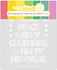 Waffle Flower Overlapping Christmas Words Stencil Trio