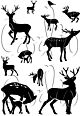 Card-io Dear Deer A7 Combinations Clear Stamp Set