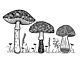 Crafty Individuals Happy Mushrooms Unmounted Rubber Stamps (CI-647)