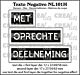 Crealies Texto Negativo MET OPRECHTE DEELNEMING (H) NL101H max. 17 x 27/54/63 mm