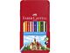 kleurpotlood Faber-Castell Castle zeskantig metalen etui    met 12 stuks