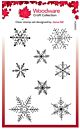 Woodware Paintable Baubles Snowflakes Clear Stamps (JGS874)