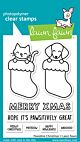 lawn fawn 3x4 clear stamp set pawsitive christmas