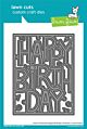 Lawn Fawn dies Giant Outlined Happy Birthday: Portrait