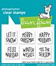 Lawn Fawn 2x3 clear stamp set little snow globe add-on