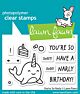 Lawn Fawn 2x3 clear stamp set you're so narly