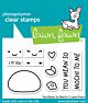 Lawn Fawn 2x3 clear stamp set you mean so mochi