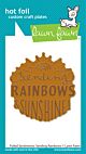 Lawn Fawn hot foil plates foiled sentiments: sending rainbows hot foil plate