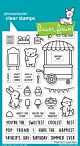 Lawn Fawn 4x6 clear stamp set treat cart