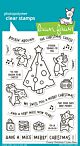 Lawn Fawn 4x6 clear stamp set cheesy christmas