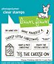 Lawn Fawn 2x3 clear stamp set cheesy christmas add-on