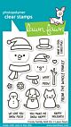 Lawn Fawn 3x4 clear stamp set frosty family add-on