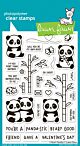 Lawn Fawn 4x6 clear stamp set i heart pandas