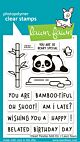 Lawn Fawn 3x4 clear stamp set i heart pandas add-on