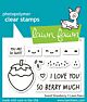 Lawn Fawn 2x3 clear stamp set sweet strawberry