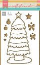 Marianne D Craft Stencil - Kerstboom van Marleen PS8133 A5