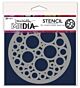 Dina Wakeley MEdia Stencils Bubbles Coaster (MDS84921)