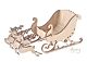 Mintay Woodies Decor 12x12 Inch Christmas Sleigh