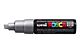 Posca Marker met schuin afgeslepen punt large Zilver 26