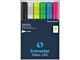 Marker Schneider Maxx 245 6st.  in etui. Zwart, wit, geel,  groen, blauw, rood