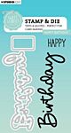 Studio Light Stamp & Cutting Die Happy birthday Sweet Stories nr.80 SL-SS-SCD80 106x36mm