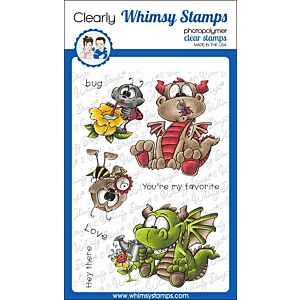 Whimsy Stamps VINTAGE SCRIPT BACKGROUND Cling Stamp DDB0073