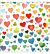 Servetten 5pcs / 33 x 33cm, Colourful hearts