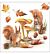 Servetten 5pcs / 33 x 33cm, Squirrels go nuts