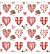 Servet 33x33cm Lovely hearts