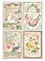 Stamperia 4 Cards Roses A4 Rice Paper (6pcs) (DFSA4909) 