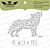 Lesia Zgharda Design photopolymer Stamp Set Wolf (triangles) 