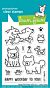 lawn fawn 3x4 clear stamp set yappy birthday add-on