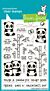 Lawn Fawn 4x6 clear stamp set i heart pandas